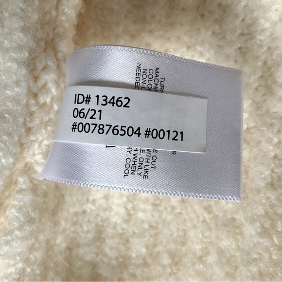 EXPRESS Sweater Shift Dress Knit Mock Neck Long Sleeve Ivory XS - Picture 10 of 12